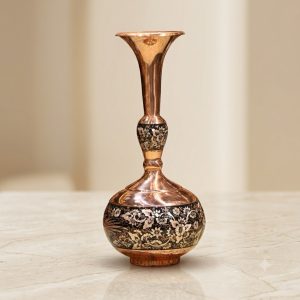 گلدان دالبری نقره قلم‌کوب