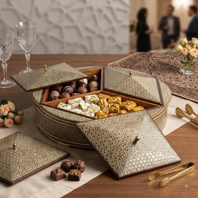 شکلاتخوری سهقسمتی خاتم
