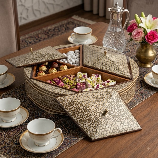 شکلاتخوری سهقسمتی خاتم