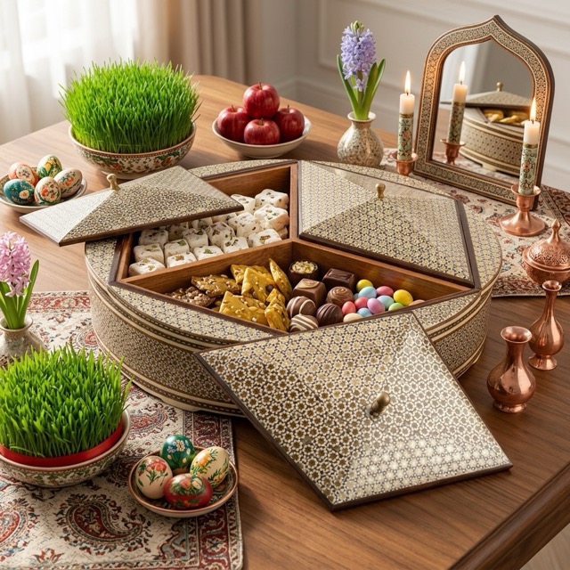شکلاتخوری سهقسمتی خاتم